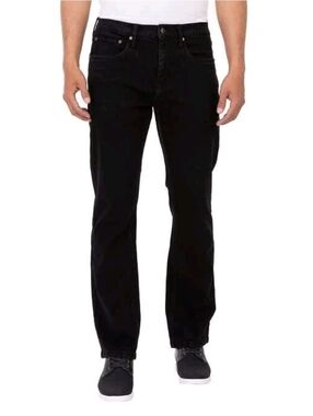 Urban Star Premium Apparel Stretch Relaxed Fit Straight Leg Jean Black Men